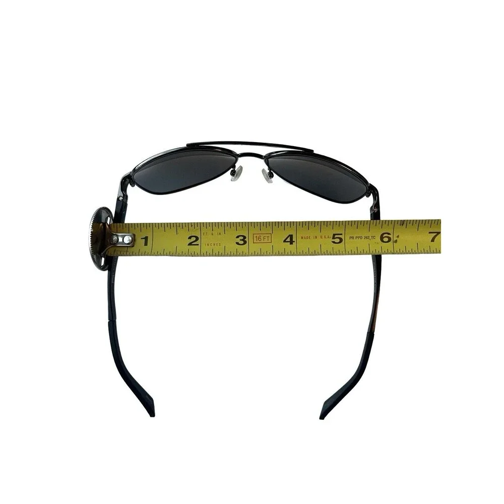 Pugs Aviator Sunglasses Black Metal Frame Gray Lenses Unisex Classic Pilot Style